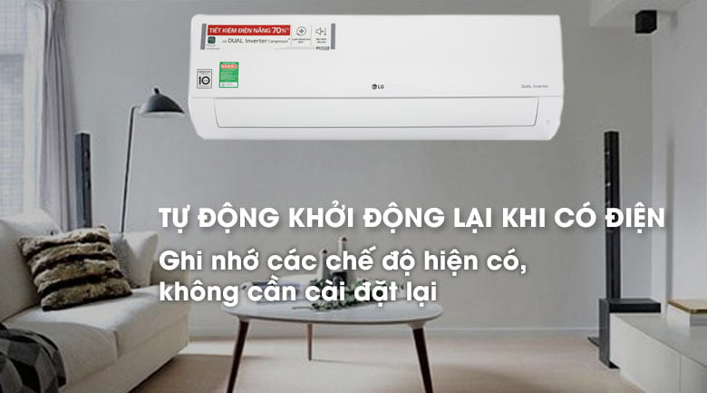 Máy lạnh LG Inverter 1.5 HP V13ENH - Tự khởi động lại khi có điện